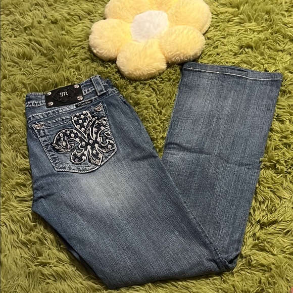 Miss Me Denim - Miss Me Blue Boot Cut Jeans with Embellished Back Y2K✨